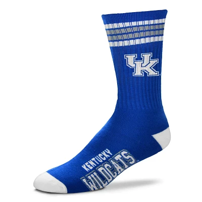 For Bare Feet Men's University of Kentucky 4-Stripe Deuce Crew Socks                                                            