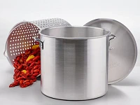 Outdoor Gourmet 80 qt Aluminum Pot with Strainer                                                                                