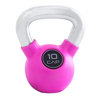 CAP Barbell Rubber-Coated lb. Kettlebell with Chrome Handle