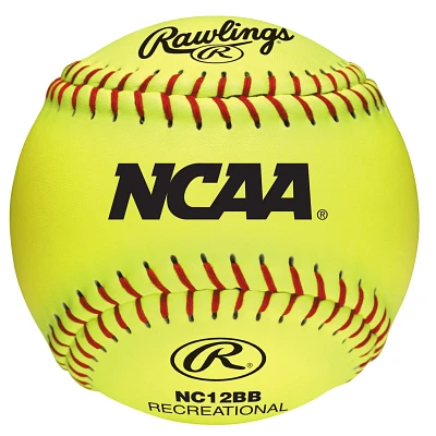 Rawlings Girls' 12 in Recreational Fast-Pitch Softballs 6-Pack                                                                  