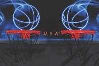 Atomic Jumpball Shootout Electronic Basketball Game                                                                             