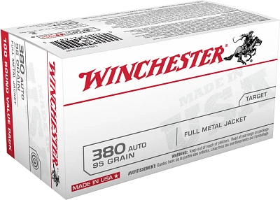 Winchester Full Metal Jacket .380 Automatic 95-Grain Ammunition                                                                 