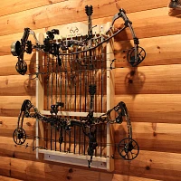 Rush Creek™ Realtree 2-Compound Bow and 12-Arrow Wall Storage Rack                                                            