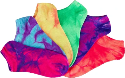 BCG Women's True Bright Tie-Dye Fashion Socks 6 Pack                                                                            