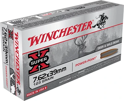 Winchester Super-X 7.62mm x 39mm 123-Grain Centerfire Rifle Ammunition                                                          