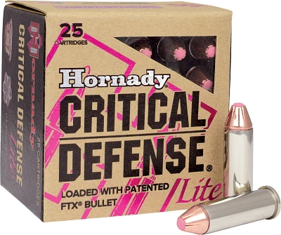 Hornady Critical Defense Lite FTX 9mm Luger 100-Grain Bullets - 25 Rounds                                                       