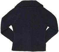 French Toast Girls' Pom-Pom Zip-Up Sweater                                                                                      