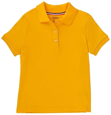 French Toast Girls' Extended Sizing Polo Shirt with Picot Collar                                                                