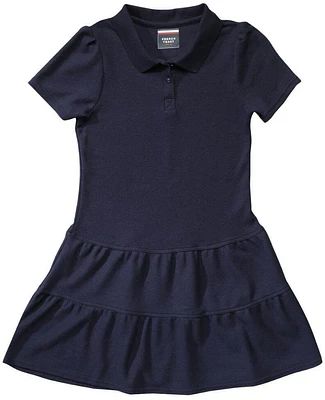 French Toast Toddler Girls' Ruffled Pique Polo Dress