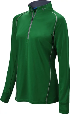 Mizuno Girls' Comp Softball 1/2 Zip Hitting Top