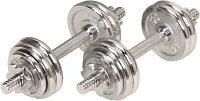 Sunny Health & Fitness 33 lb Adjustable Chrome Dumbbell Set                                                                     