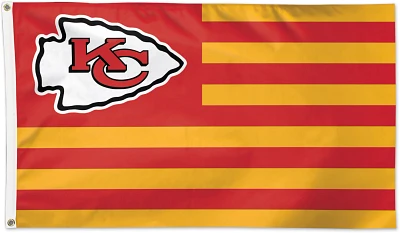 WinCraft Kansas City Chiefs Americana 3 ft x 5 ft Deluxe Flag                                                                   