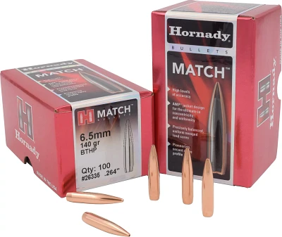 Hornady BTHP Match™ 6.5 mm 140-Grain Bullets                                                                                  