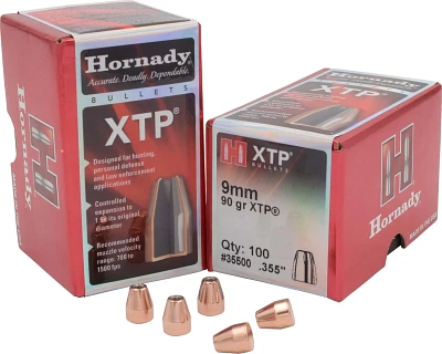 Hornady HP XTP 9mm -Grain Bullets