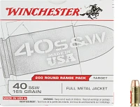 Winchester .40 S&W  165-Grain FMJ 200-round Centerfire Pistol  Ammunition                                                       