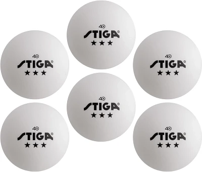 Stiga 3-Star Table Tennis Balls 6-Pack