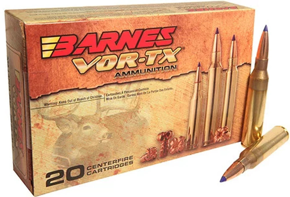 BARNES VOR-TX .338 Lapua Magnum 280-Grain LRX Boat Tail Centerfire Rifle Ammunition                                             