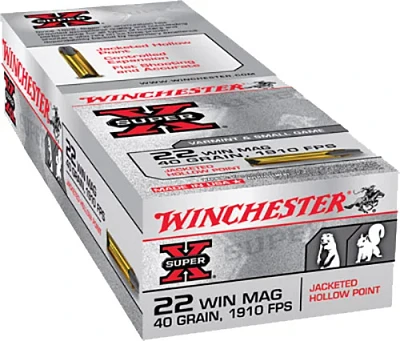 Winchester Super-X .22 Winchester Magnum Jacketed Hollow-Point Ammunition - 50 Rounds                                           