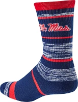 For Bare Feet University of Mississippi Deuce Crew Socks                                                                        