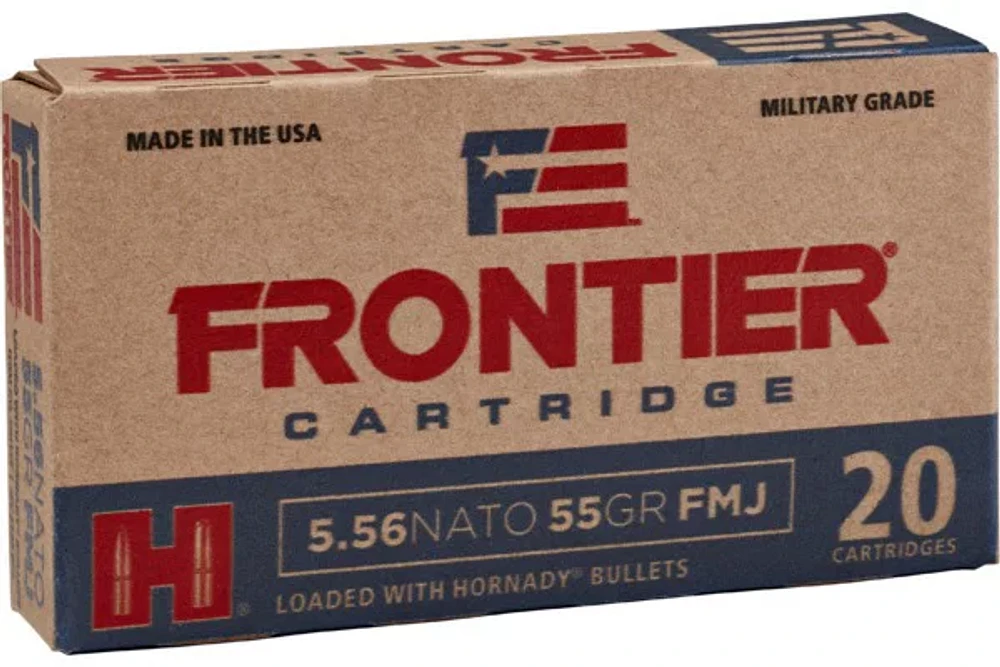 Hornady Frontier 5.56 NATO 55-Grain Centerfire Rifle Ammunition - 20 Rounds                                                     