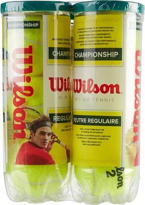 Wilson Championship Regular Duty Tennis Balls 4-Pack                                                                            