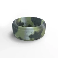 QALO Men's Step Edge Camo Silicone Wedding Ring