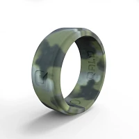 QALO Men's Step Edge Camo Silicone Wedding Ring