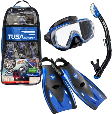 TUSA Adults' Visio Tri-Ex Snorkel Travel Set
