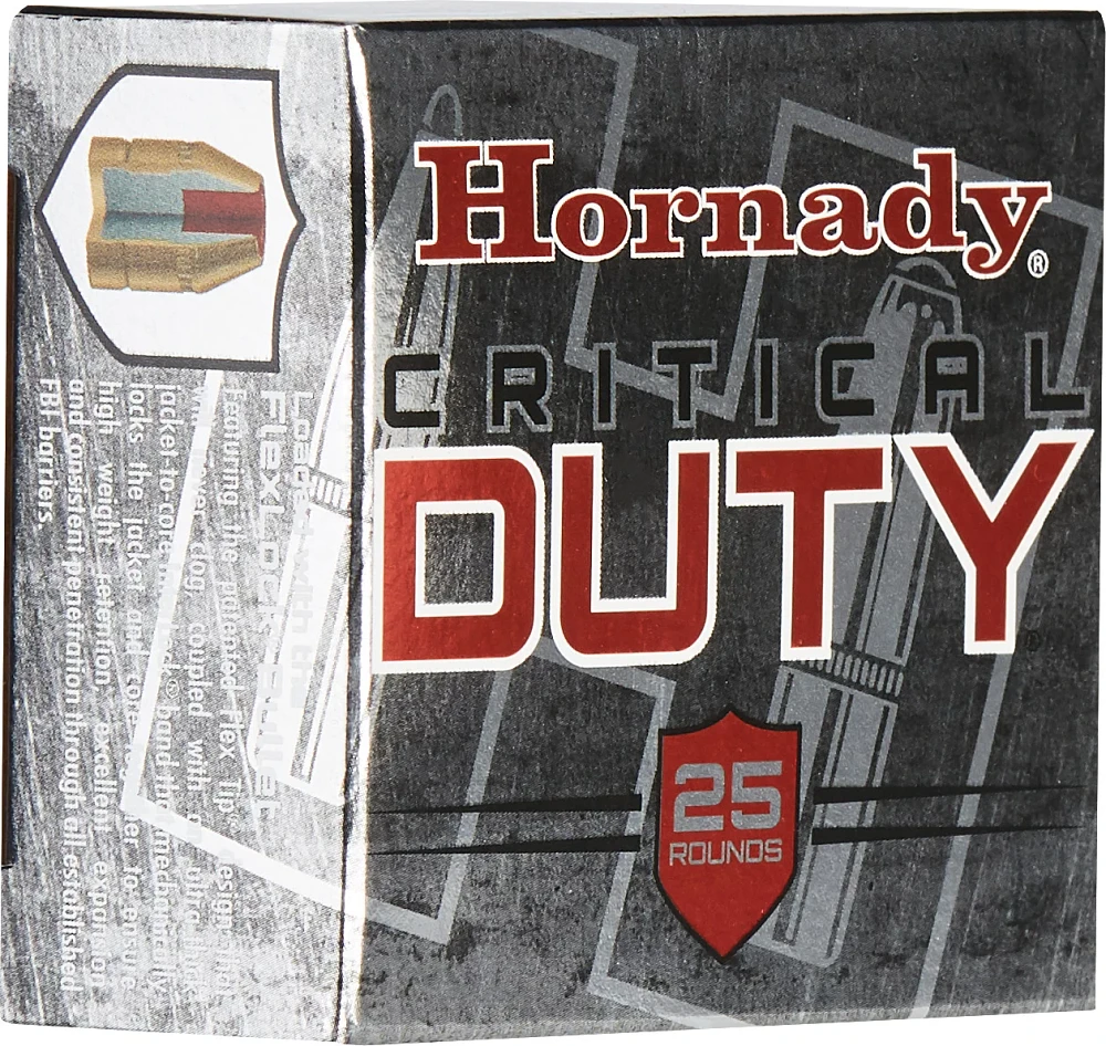 Hornady Critical Duty 9mm +P Luger 124-Grain FlexLock Ammunition - 25 Rounds                                                    