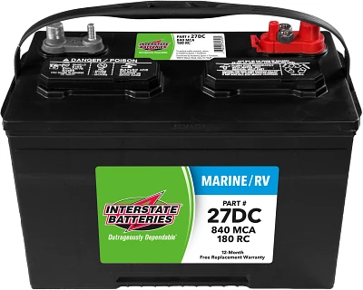 Interstate Batteries Deep Cycle 840 Marine Cranking Amp Battery                                                                 