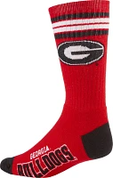 For Bare Feet Adults' University of Georgia 4-Stripe Deuce Socks                                                                