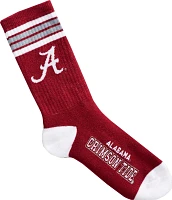 For Bare Feet Adults' University of Alabama 4-Stripe Deuce Socks                                                                