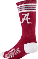 For Bare Feet Adults' University of Alabama 4-Stripe Deuce Socks                                                                