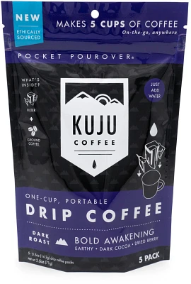 Kuju Coffee Bold Awakening Pocket Pour Packets 5-Pack                                                                           