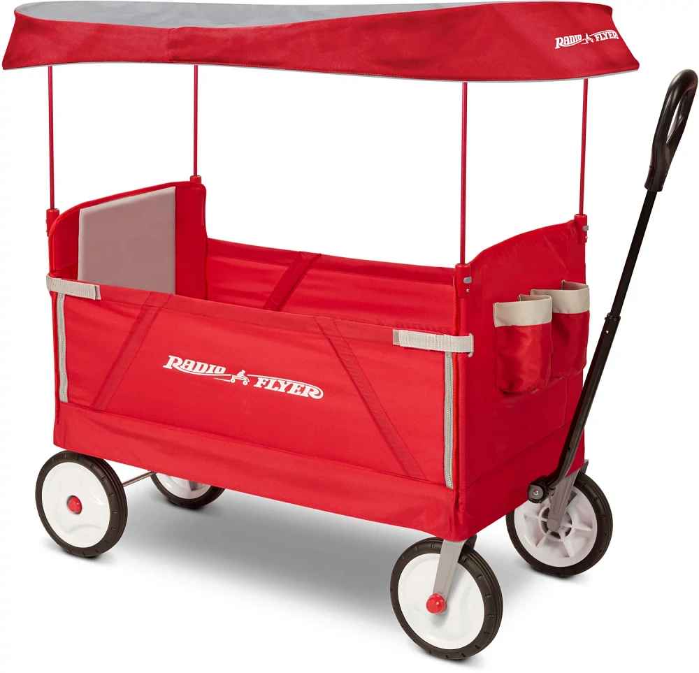 Radio Flyer Kids' 3-in-1 EZ Fold Wagon with Canopy                                                                              