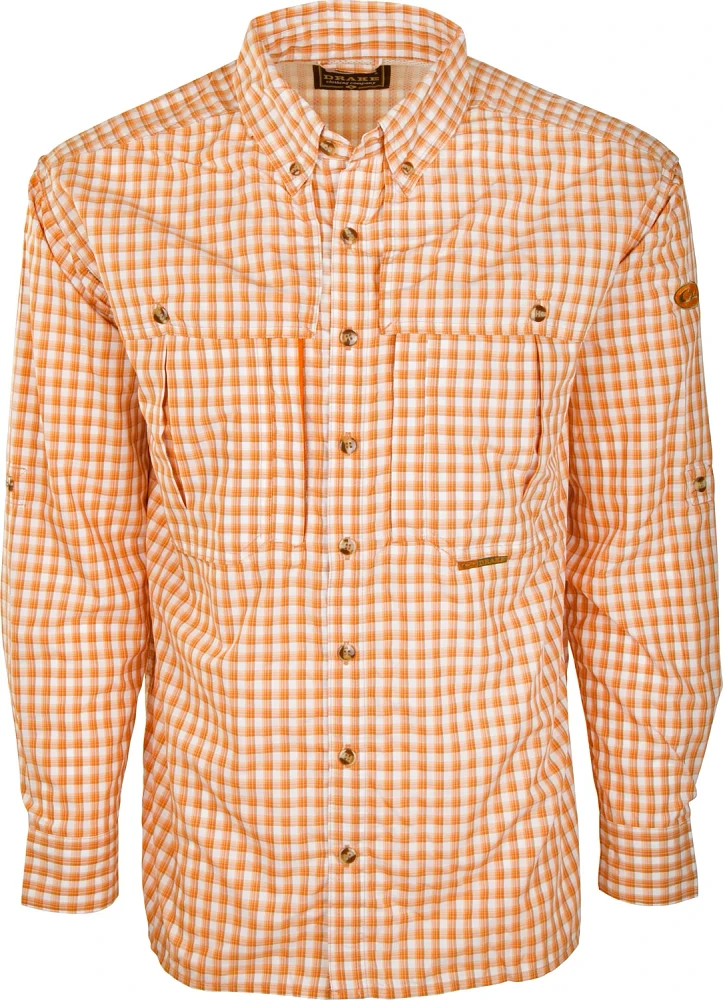 Drake Waterfowl Men's FeatherLite Wingshooter's Plaid Long Sleeve Shirt                                                         