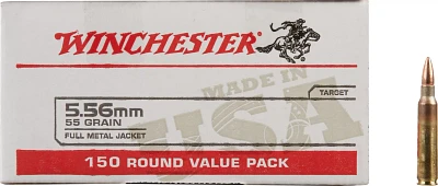 Winchester 5.56 NATO 55-Grain FMJ Rifle Ammunition                                                                              