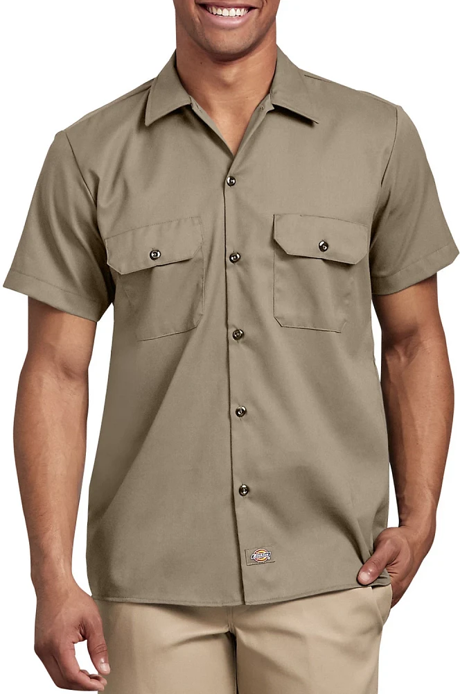 Dickies Men's FLEX Slim Fit Short Sleeve Twill Work Shirt