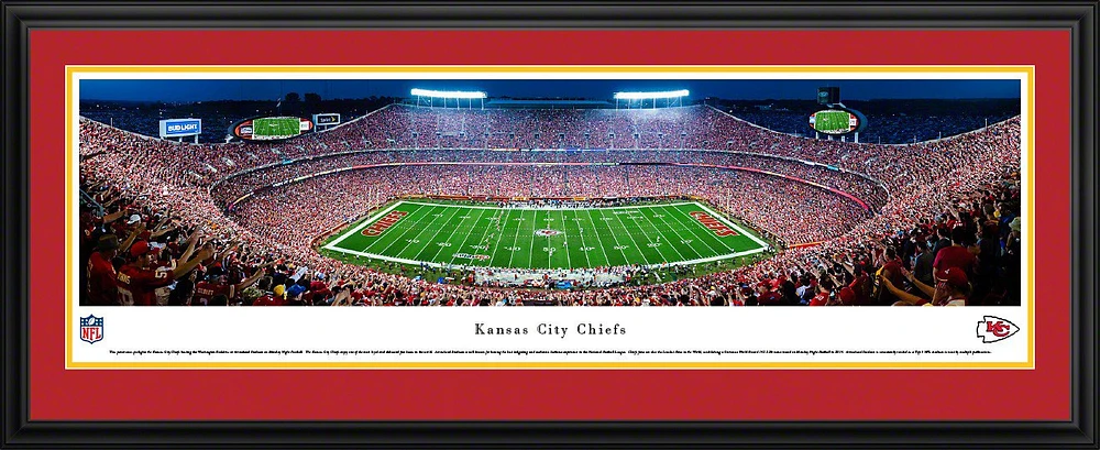 Blakeway Panoramas Kansas City Chiefs Arrowhead Stadium 50 Yd Double Mat Deluxe Framed Panoramic Pri                            