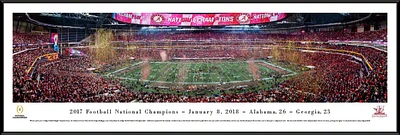 Blakeway Panoramas University of Alabama 2018 National Championship Standard Framed Panoramic Print                             