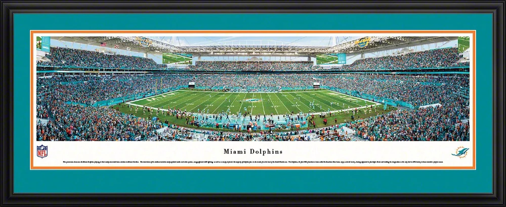 Blakeway Panoramas Miami Dolphins Hard Rock Stadium Double Mat Deluxe Framed Panoramic Print                                    