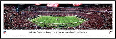 Blakeway Panoramas Atlanta Falcons Mercedes-Benz Stadium First Game Standard Framed Panoramic Print                             