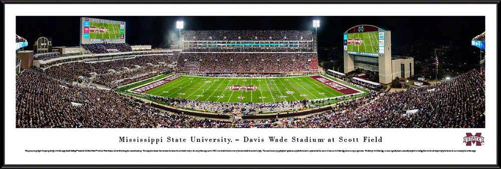 Blakeway Panoramas Mississippi State University Davis Wade Stadium Standard Frame Panoramic Print                               