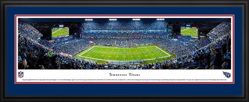 Blakeway Panoramas Tennessee Titans Nissan Stadium Double Mat Deluxe Framed Panoramic Print                                     