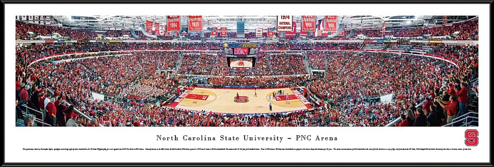 Blakeway Panoramas North Carolina State University PNC Arena Standard Framed Panoramic Print                                    