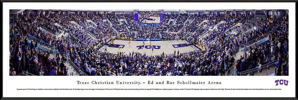 Blakeway Panoramas Texas Christian University Ed and Rae Schollmaier Arena Standard Framed Panoramic                            