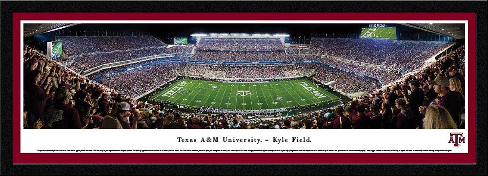 Blakeway Panoramas Texas A&M University Kyle Field Single Mat Select Framed Panoramic Print                                     