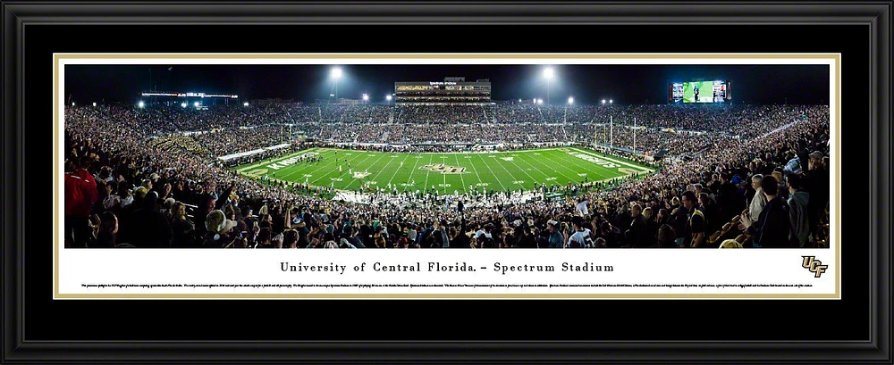 Blakeway Panoramas University of Central Florida Spectrum Stadium Double Mat Deluxe Framed Panoramic                            