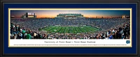 Blakeway Panoramas University of Notre Dame Twilight Double Mat Deluxe Framed Panoramic Print                                   