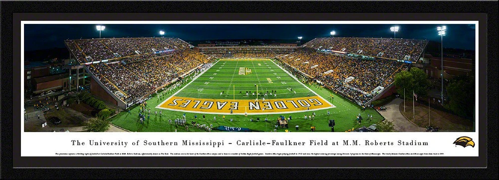 Blakeway Panoramas University of Southern Mississippi M.M. Roberts Stadium Single Mat Select Framed                             